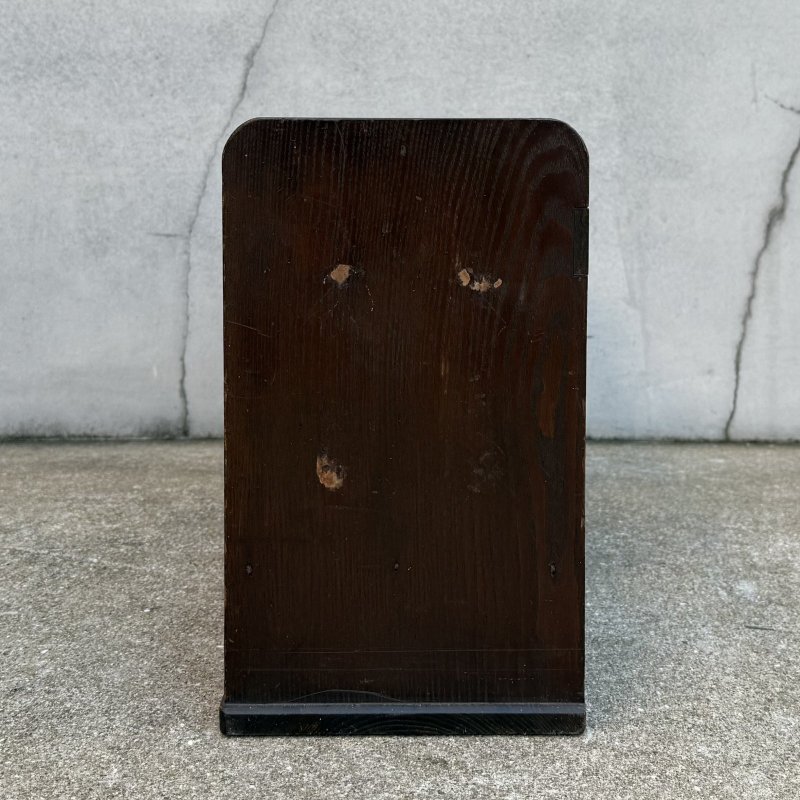 画像4: アンティーク 昭和レトロ 古道具 本立て 本棚 ブックスタンド / インテリア 収納 木製 家具 古民家 蔵 うぶだし