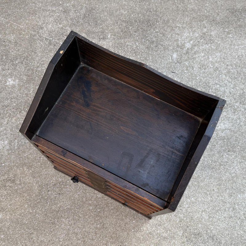 画像6: アンティーク 昭和レトロ 古道具 引き出し 小箪笥 / 木製 収納 棚 家具 和箪笥 小物入れ 古民家 蔵 うぶだし