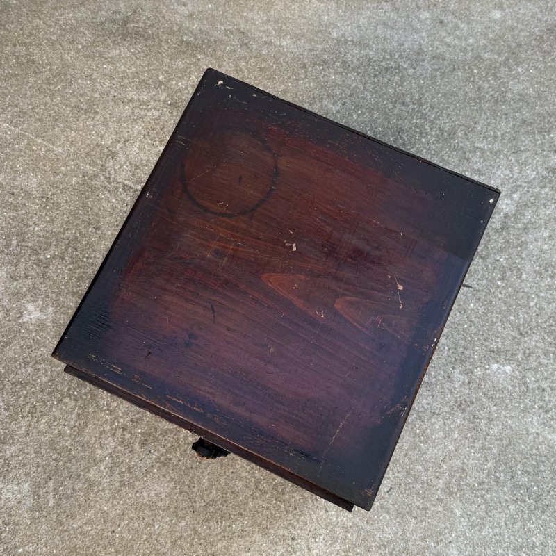 画像6: アンティーク 昭和レトロ 古道具 小引き出し 棚 チェスト / レターケース 書類入れ ５段 木製 収納 家具 古民家 蔵 うぶだし