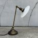 画像4: VINTAGE ANTIQUE FARIES DESKLAMP STANDLIGHT ヴィンテージ アンティーク フェアリーズ デスクライト スタンドライト 卓上照明 / コレクタル テーブルランプ ブラス ミルクガラスシェード 真鍮 E26 店舗什器 アメリカ  (4)