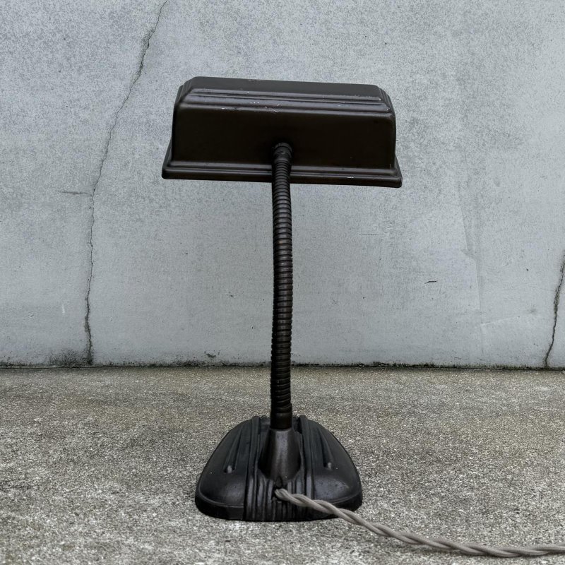 画像3: VINTAGE ANTIQUE DESKLAMP ヴィンテージ アンティーク デスクランプ スタンドライト 卓上ライト テーブルランプ 照明 / グースネック アイアン 鉄 店舗什器 アメリカ