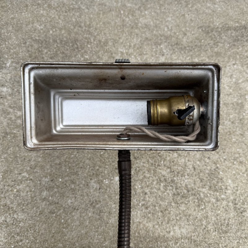 画像8: VINTAGE ANTIQUE DESKLAMP ヴィンテージ アンティーク デスクランプ スタンドライト 卓上ライト テーブルランプ 照明 / グースネック アイアン 鉄 店舗什器 アメリカ