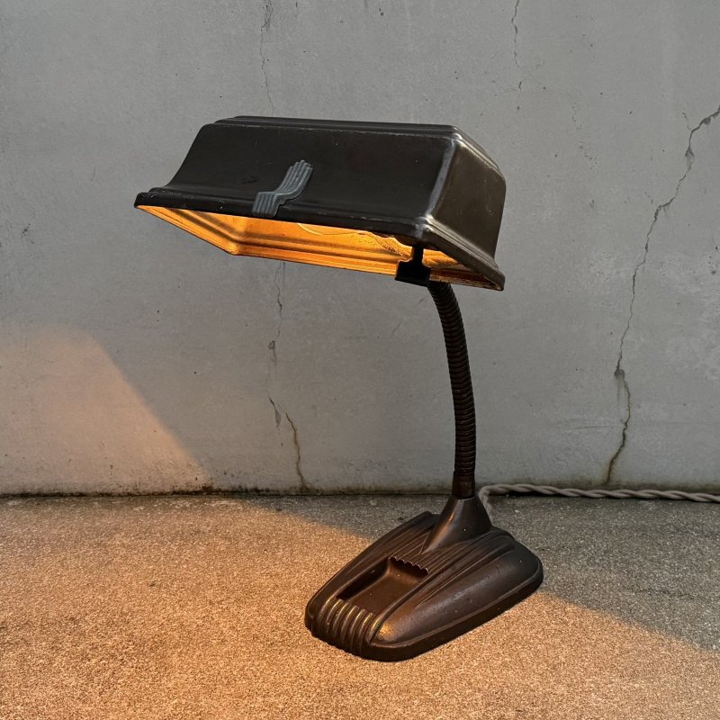 画像11: VINTAGE ANTIQUE DESKLAMP ヴィンテージ アンティーク デスクランプ スタンドライト 卓上ライト テーブルランプ 照明 / グースネック アイアン 鉄 店舗什器 アメリカ