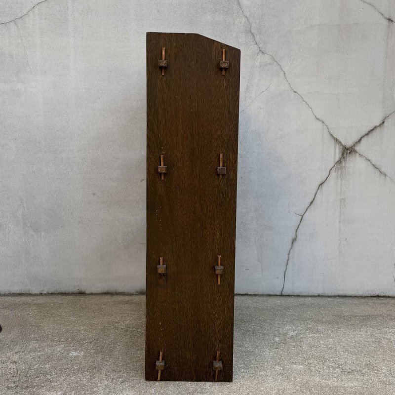 画像3: ANTIQUE VINTAGE アンティーク ヴィンテージ 昭和レトロ 古道具 くさび棚 楔棚 本棚 / 木製 収納 4段 棚 家具 古家具 古民家 蔵 うぶだし
