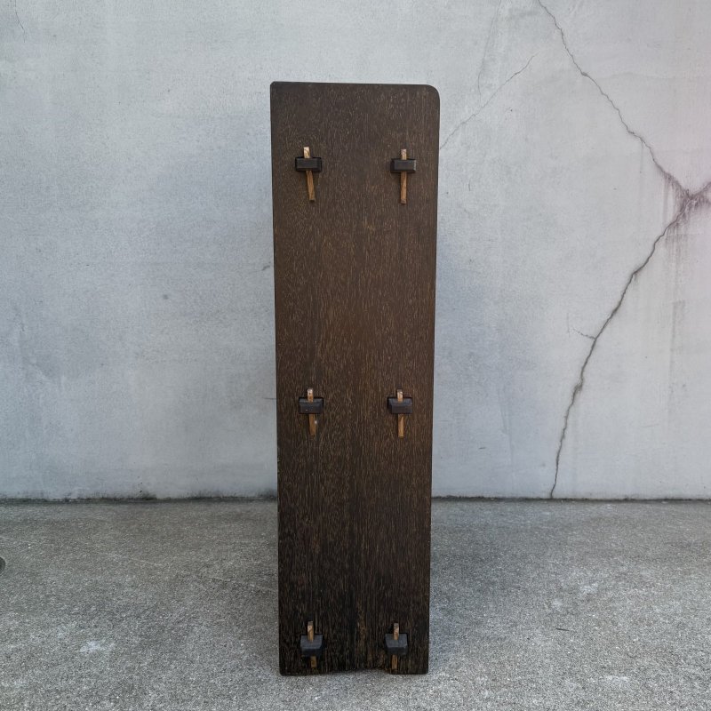 画像3: ANTIQUE VINTAGE アンティーク ヴィンテージ 昭和レトロ 古道具 くさび棚 楔棚 本棚 / 木製 収納 3段 棚 家具 古家具 古民家 蔵 うぶだし