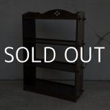 ANTIQUE VINTAGE アンティーク ヴィンテージ 昭和レトロ 古道具 くさび棚 楔棚 本棚 / 木製 収納 4段 棚 家具 古家具 古民家 蔵 うぶだし