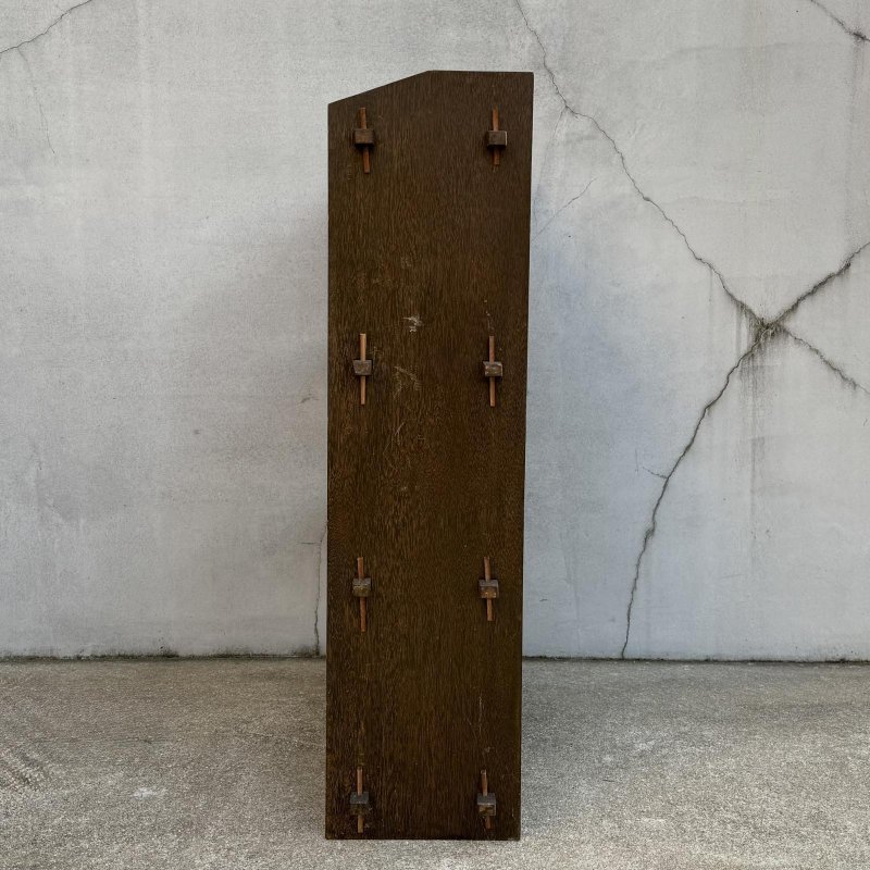 画像4: ANTIQUE VINTAGE アンティーク ヴィンテージ 昭和レトロ 古道具 くさび棚 楔棚 本棚 / 木製 収納 4段 棚 家具 古家具 古民家 蔵 うぶだし