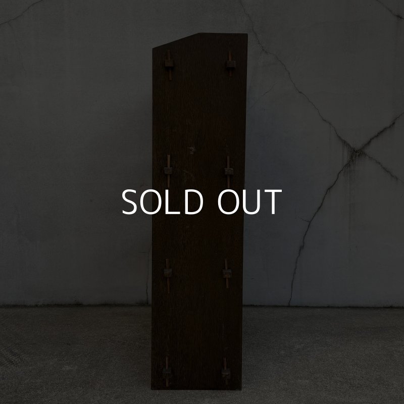 画像4: ANTIQUE VINTAGE アンティーク ヴィンテージ 昭和レトロ 古道具 くさび棚 楔棚 本棚 / 木製 収納 4段 棚 家具 古家具 古民家 蔵 うぶだし