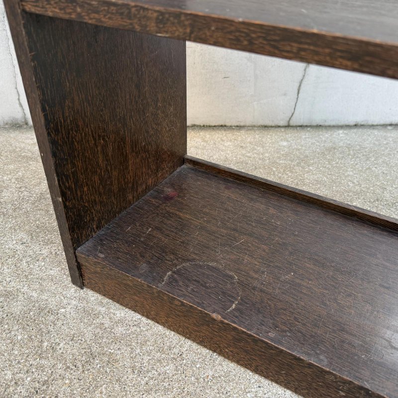 画像8: ANTIQUE VINTAGE アンティーク ヴィンテージ 昭和レトロ 古道具 くさび棚 楔棚 本棚 / 木製 収納 4段 棚 家具 古家具 古民家 蔵 うぶだし