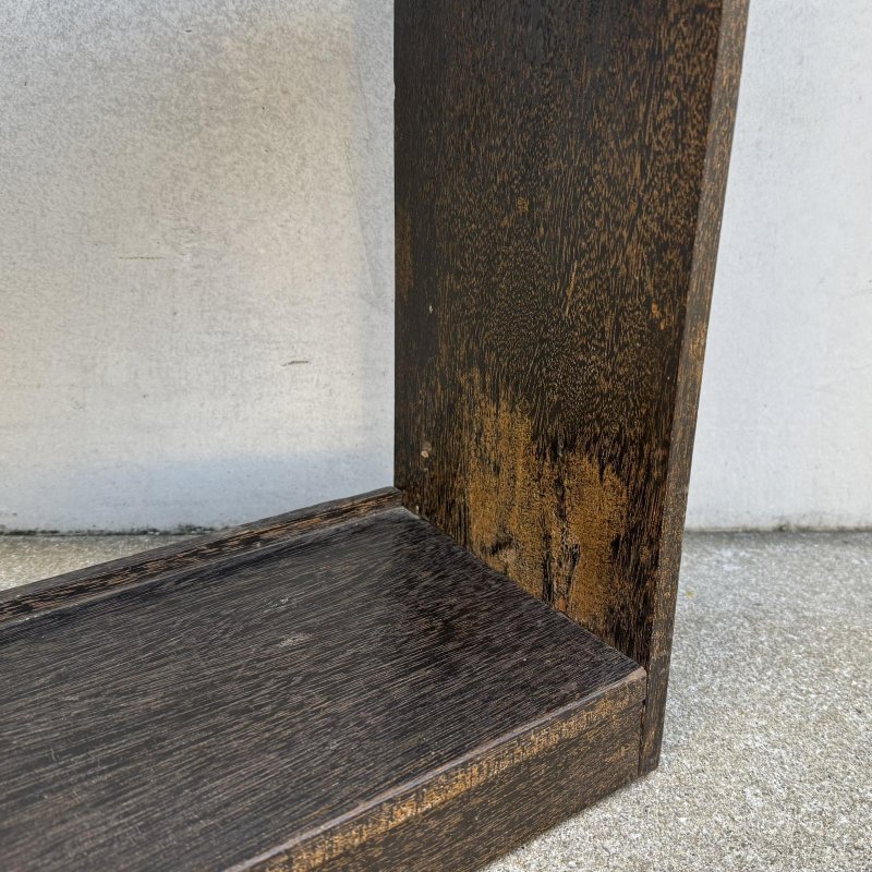 画像8: ANTIQUE VINTAGE アンティーク ヴィンテージ 昭和レトロ 古道具 くさび棚 楔棚 本棚 / 木製 収納 3段 棚 家具 古家具 古民家 蔵 うぶだし