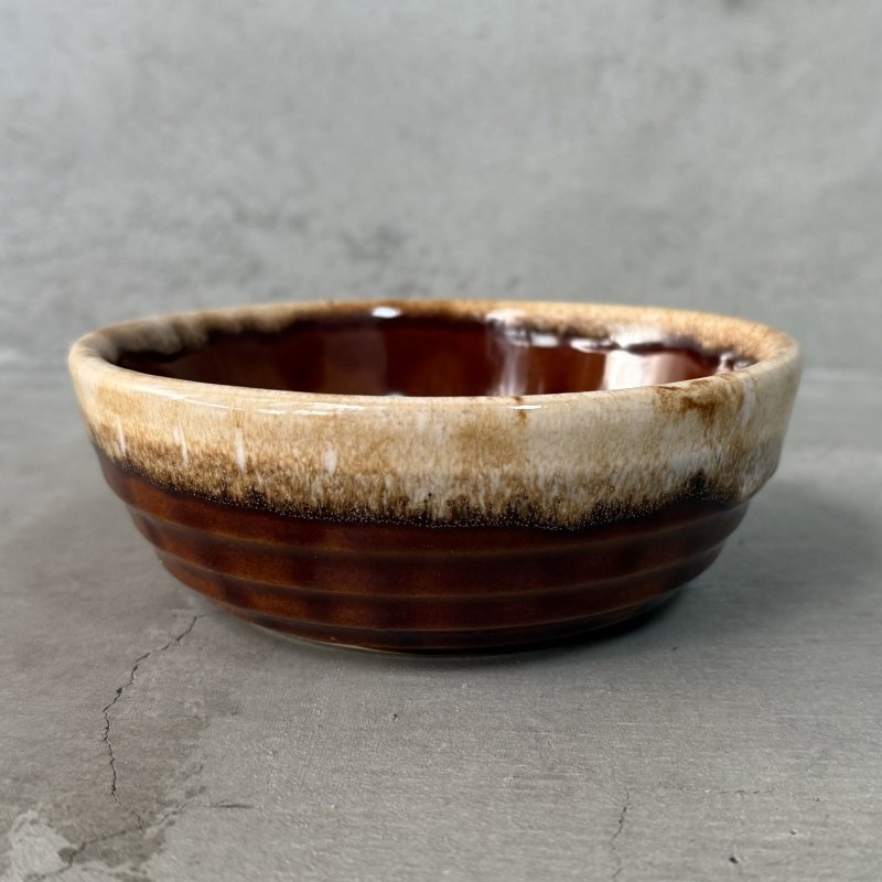 画像4: VINTAGE ANTIQUE BOWL ヴィンテージ アンティーク ボウル 食器 陶器 /  ブラウン 茶色 カフェ 喫茶店 店舗什器 アメリカ B