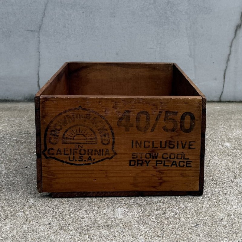 画像2: VINTAGE ANTIQUE WOOD CRATE WOODEN BOX SUNLAND ヴィンテージ アンティーク ウッドボックス 木箱 / コレクタブル 収納 ケース アドバタイジング 店舗什器 アメリカ 