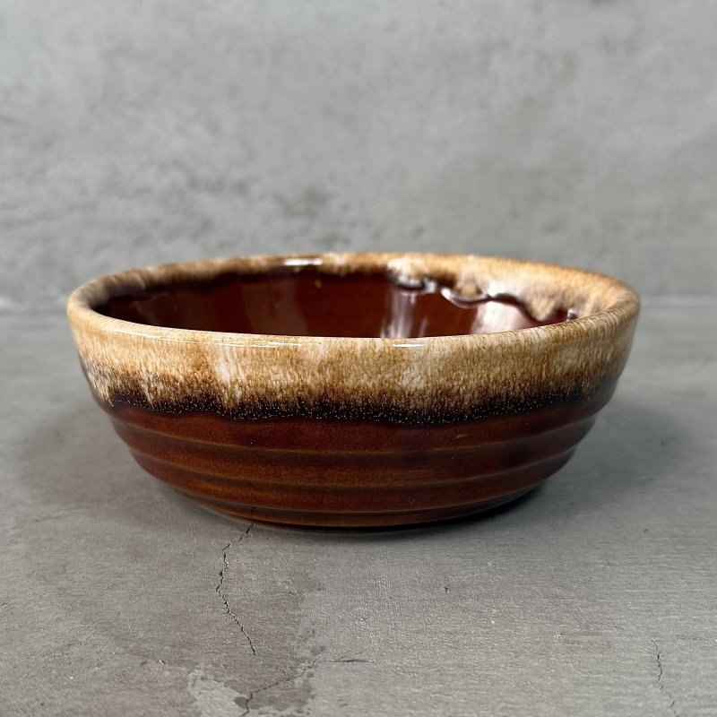 画像2: VINTAGE ANTIQUE BOWL ヴィンテージ アンティーク ボウル 食器 陶器 /  ブラウン 茶色 カフェ 喫茶店 店舗什器 アメリカ A