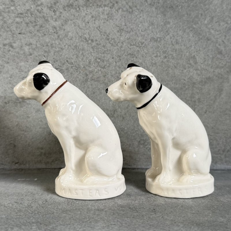 画像5: VINTAGE ANTIQUE VICTOR NIPPER DOG SALT AND PEPPER SHAKERS ヴィンテージ アンティーク ビクター ニッパー犬 ソルト＆ペッパー 塩胡椒入れ オブジェ / 陶器 コレクタブル 置物 雑貨 アメリカ
