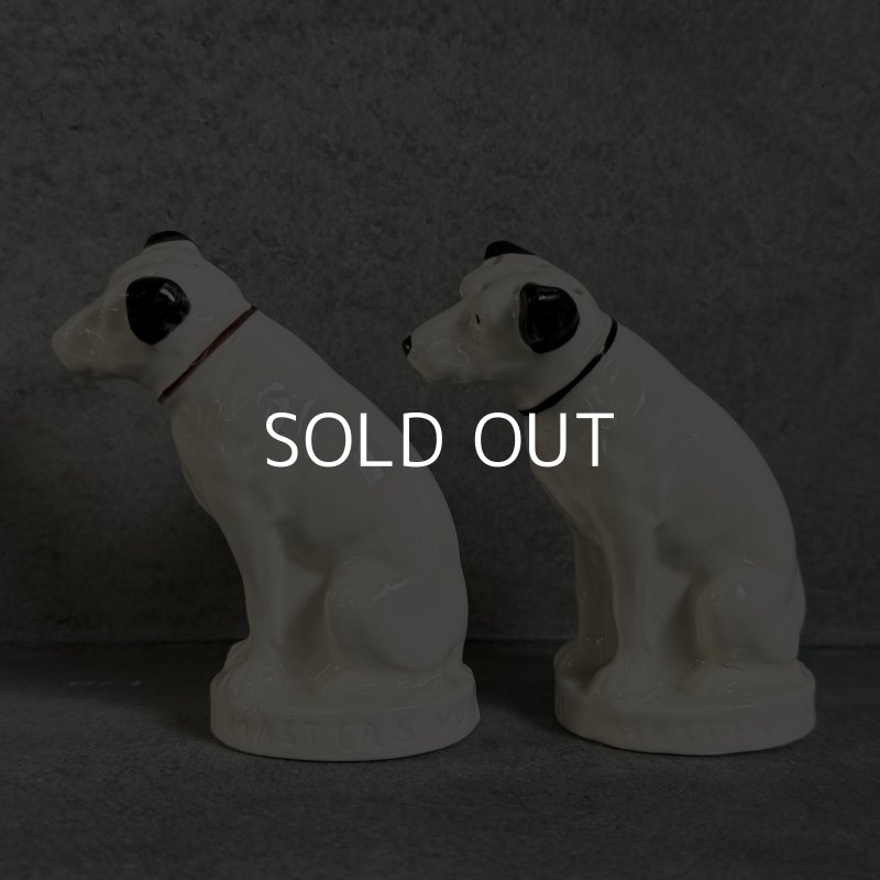 画像5: VINTAGE ANTIQUE VICTOR NIPPER DOG SALT AND PEPPER SHAKERS ヴィンテージ アンティーク ビクター ニッパー犬 ソルト＆ペッパー 塩胡椒入れ オブジェ / 陶器 コレクタブル 置物 雑貨 アメリカ