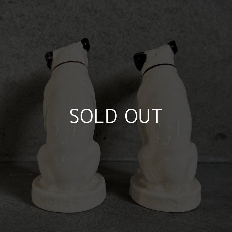画像3: VINTAGE ANTIQUE VICTOR NIPPER DOG SALT AND PEPPER SHAKERS ヴィンテージ アンティーク ビクター ニッパー犬 ソルト＆ペッパー 塩胡椒入れ オブジェ / 陶器 コレクタブル 置物 雑貨 アメリカ