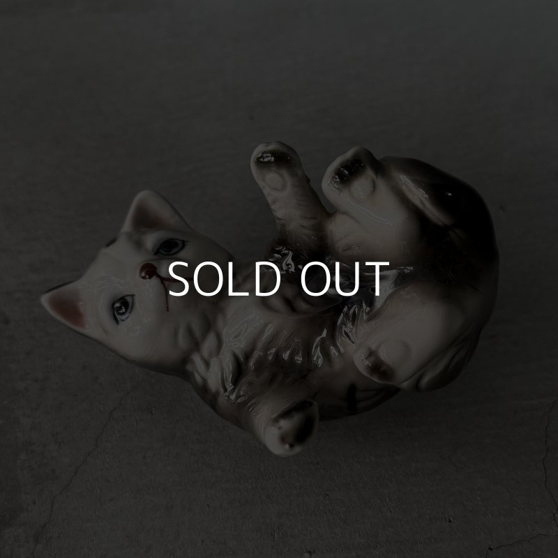 画像3: VINTAGE ANTIQUE CAT FIGURINE ヴィンテージ アンティーク 猫 ネコ オブジェ 陶器 / コレクタブル インテリア 子猫 置物 雑貨 3匹 セット アメリカ 