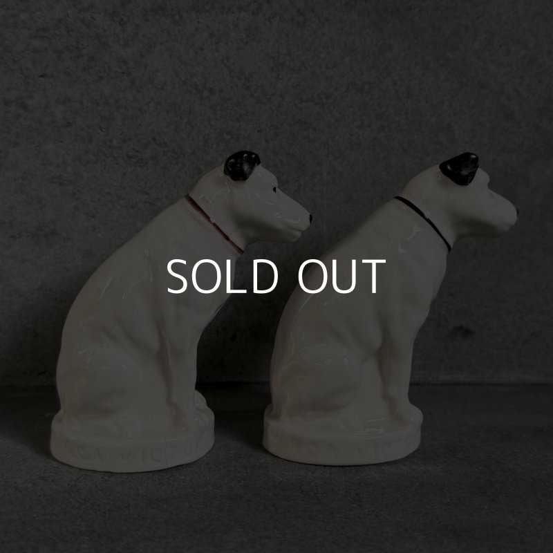 画像4: VINTAGE ANTIQUE VICTOR NIPPER DOG SALT AND PEPPER SHAKERS ヴィンテージ アンティーク ビクター ニッパー犬 ソルト＆ペッパー 塩胡椒入れ オブジェ / 陶器 コレクタブル 置物 雑貨 アメリカ