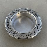 VINTAGE ANTIQUE AMERICAN INSPIRATIONSE WINE BOTTLE COASTER ヴィンテージ アンティーク トレー プレート ワインボトルコースター / インテリア ピューター 小物入れ 雑貨 店舗什器 アメリカ