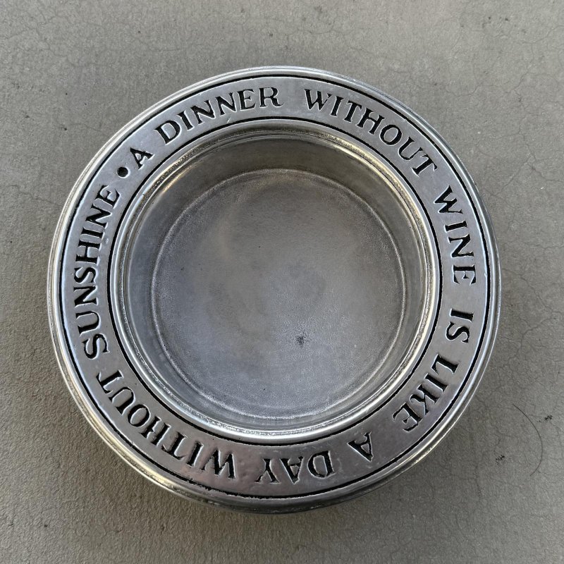 画像2: VINTAGE ANTIQUE WILTON COLUMBIA WINE BOTTLE COASTER ヴィンテージ アンティーク  ウィルトン トレー プレート ワインボトルコースター / インテリア ピューター 小物入れ 雑貨 店舗什器 アメリカ