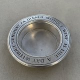 VINTAGE ANTIQUE WILTON COLUMBIA WINE BOTTLE COASTER ヴィンテージ アンティーク  ウィルトン トレー プレート ワインボトルコースター / インテリア ピューター 小物入れ 雑貨 店舗什器 アメリカ