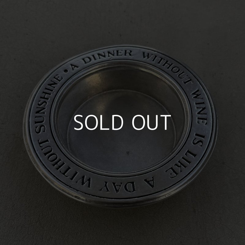 画像1: VINTAGE ANTIQUE WILTON COLUMBIA WINE BOTTLE COASTER ヴィンテージ アンティーク  ウィルトン トレー プレート ワインボトルコースター / インテリア ピューター 小物入れ 雑貨 店舗什器 アメリカ