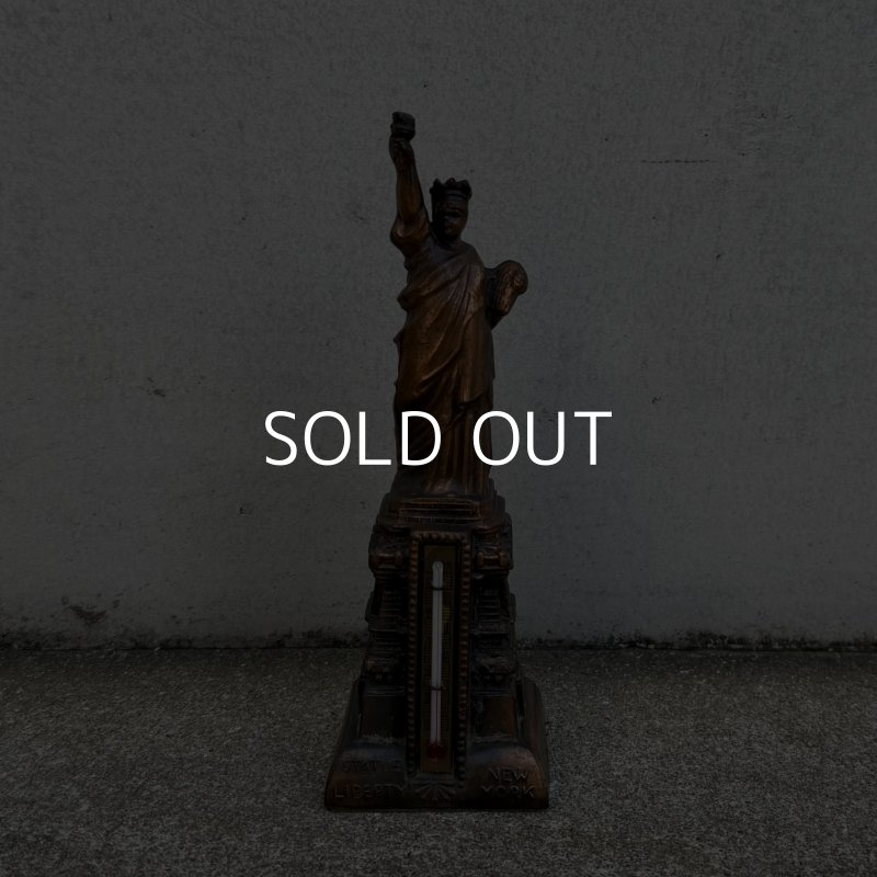 画像1: VINTAGE ANTIQUE STATUE OF LIBERTY THERMOMETER ヴィンテージ アンティーク 自由の女神 温度計 / コレクタブル オブジェ インテリア ディスプレイ 置物 雑貨 アメリカ