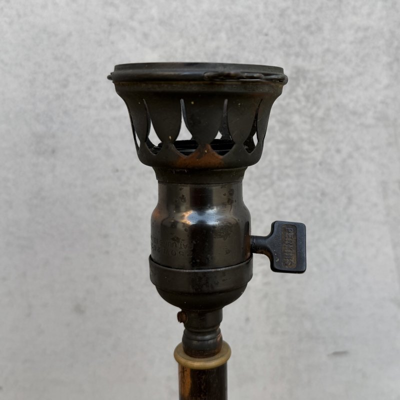 画像6: VINTAGE ANTIQUE JAPANNED DESKLAMP ヴィンテージ アンティーク ジャパンド ジャパンフィニッシュ デスクランプ スタンドライト 卓上ライト 照明 / テーブルランプ コレクタブル 店舗什器 アメリカ