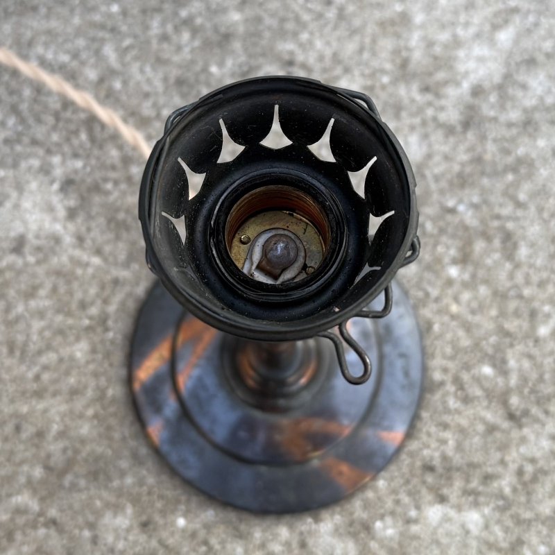 画像7: VINTAGE ANTIQUE JAPANNED DESKLAMP ヴィンテージ アンティーク ジャパンド ジャパンフィニッシュ デスクランプ スタンドライト 卓上ライト 照明 / テーブルランプ コレクタブル 店舗什器 アメリカ