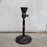 VINTAGE ANTIQUE JAPANNED DESKLAMP ヴィンテージ アンティーク ジャパンド ジャパンフィニッシュ デスクランプ スタンドライト 卓上ライト 照明 / テーブルランプ コレクタブル 店舗什器 アメリカ