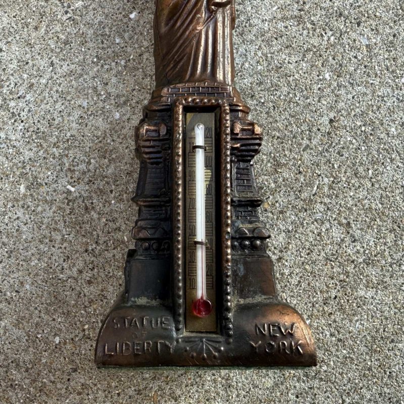 画像7: VINTAGE ANTIQUE STATUE OF LIBERTY THERMOMETER ヴィンテージ アンティーク 自由の女神 温度計 / コレクタブル オブジェ インテリア ディスプレイ 置物 雑貨 アメリカ