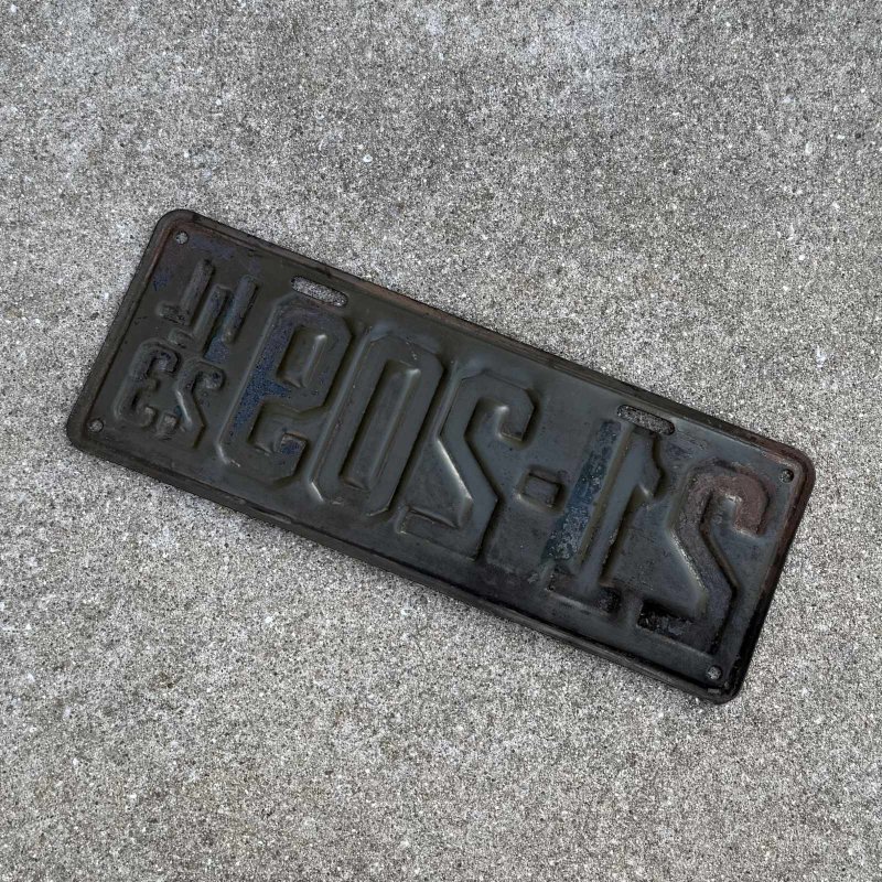 画像2: VINTAGE ANTIQUE LICENSE PLATE ヴィンテージ アンティーク ナンバープレート ライセンスプレート / インダストリアル モーター系 ガレージ ディスプレイ 車 1923年 イリノイ アメリカ