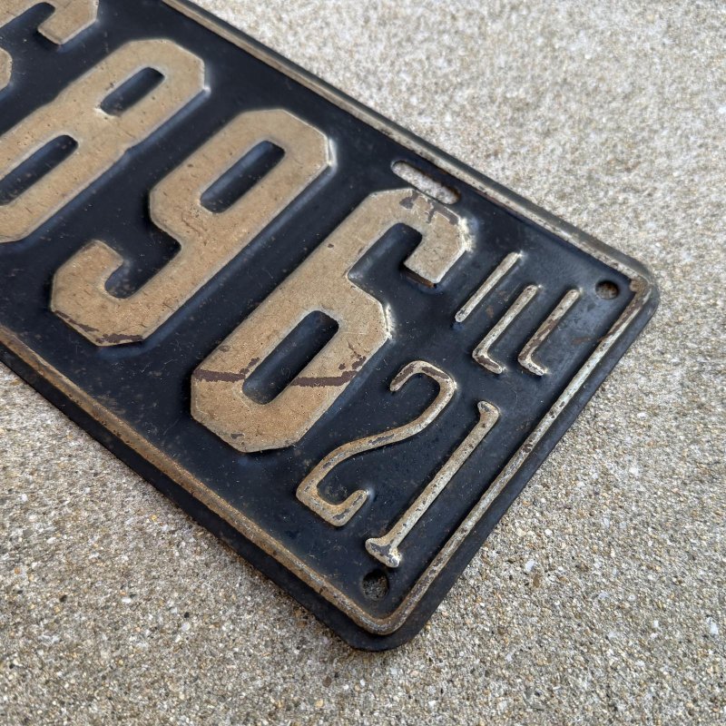 画像5: VINTAGE ANTIQUE LICENSE PLATE ヴィンテージ アンティーク ナンバープレート ライセンスプレート / インダストリアル モーター系 ガレージ ディスプレイ 車 1921年 イリノイ アメリカ