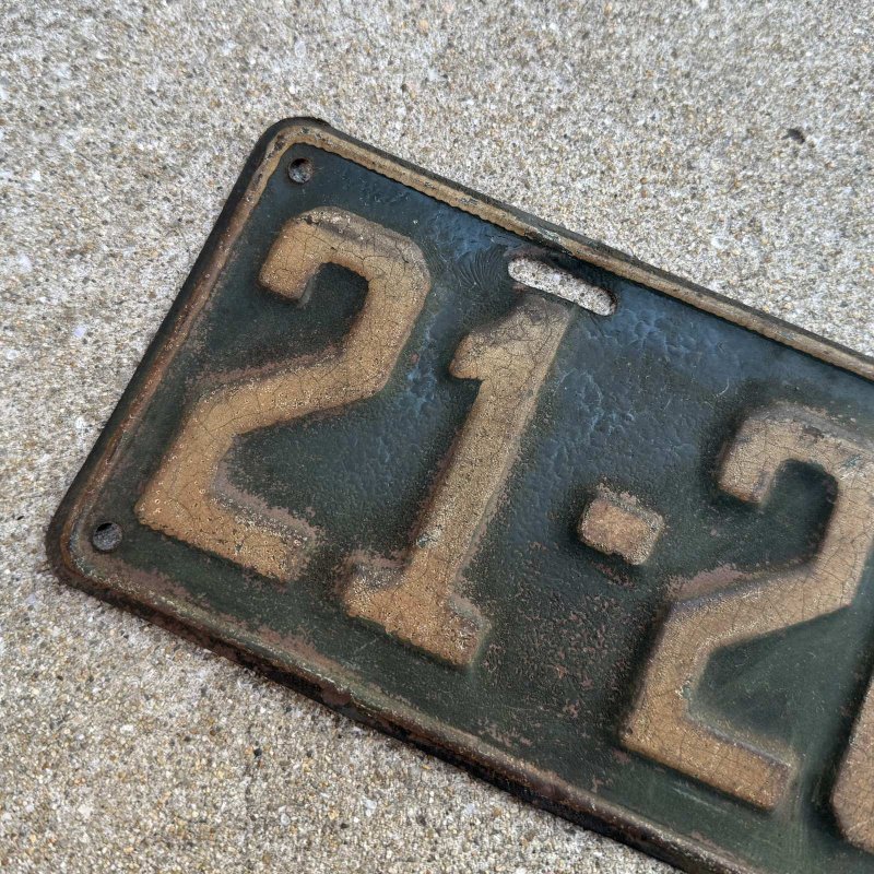 画像4: VINTAGE ANTIQUE LICENSE PLATE ヴィンテージ アンティーク ナンバープレート ライセンスプレート / インダストリアル モーター系 ガレージ ディスプレイ 車 1923年 イリノイ アメリカ