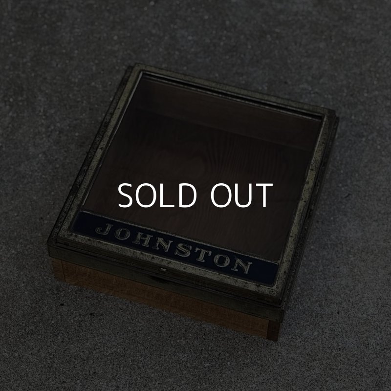 画像1: VINTAGE ANTIQUE JOHNSTON BISCUIT SHOWCASE ヴィンテージ アンティーク ショーケース ビスケット / ディスプレイ ケース 箱 陳列 小物入れ 店舗什器 アメリカ