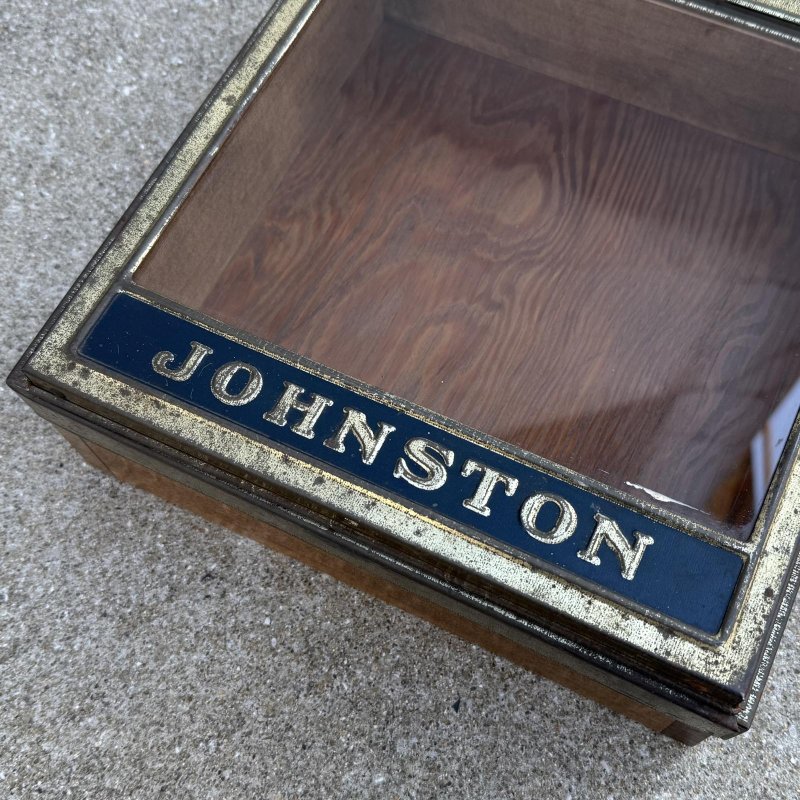 画像10: VINTAGE ANTIQUE JOHNSTON BISCUIT SHOWCASE ヴィンテージ アンティーク ショーケース ビスケット / ディスプレイ ケース 箱 陳列 小物入れ 店舗什器 アメリカ