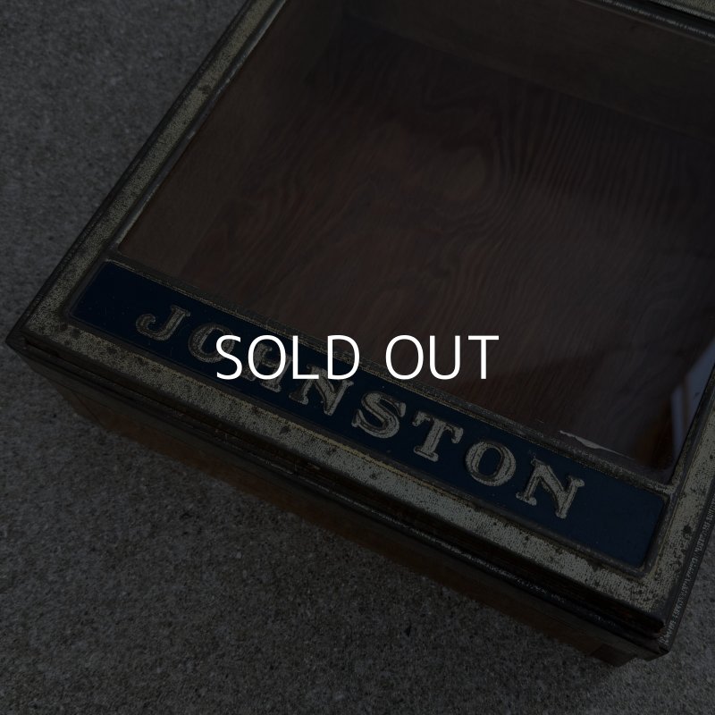画像10: VINTAGE ANTIQUE JOHNSTON BISCUIT SHOWCASE ヴィンテージ アンティーク ショーケース ビスケット / ディスプレイ ケース 箱 陳列 小物入れ 店舗什器 アメリカ