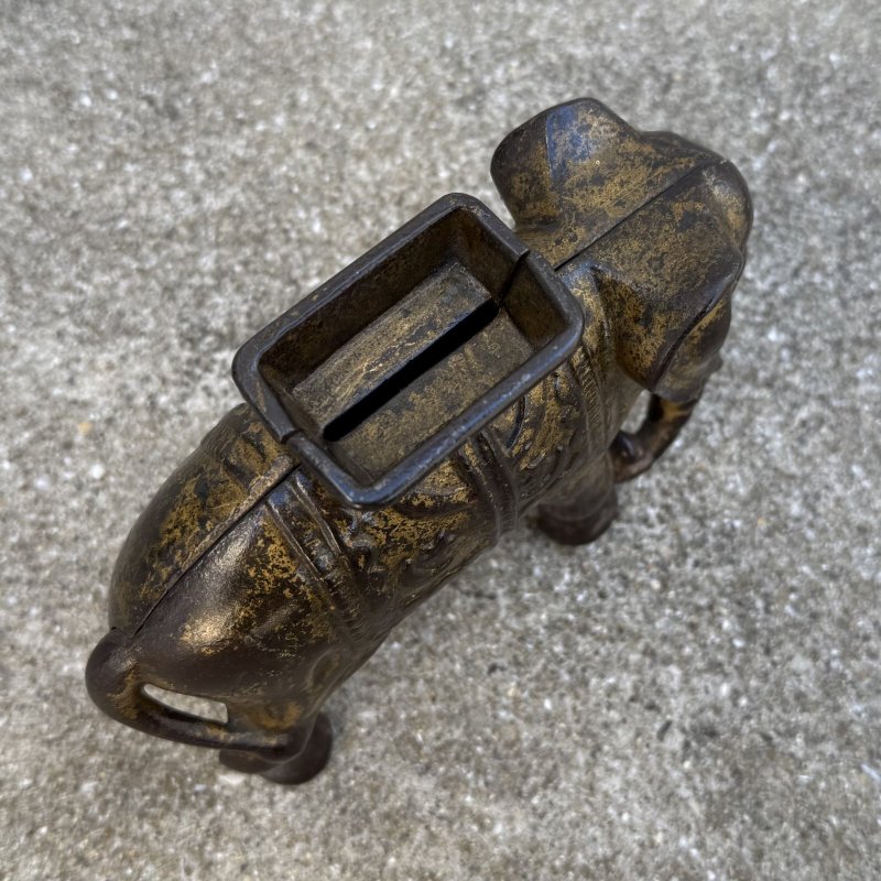 画像7: VINTAGE ANTIQUE AC WILLIAMS ELEPHANT PIGGY BANK ヴィンテージ アンティーク 象 コインバンク マネーバンク 貯金箱  / コレクタブル オブジェ インテリア ディスプレイ キャストアイアン 動物 置物 雑貨 アメリカ