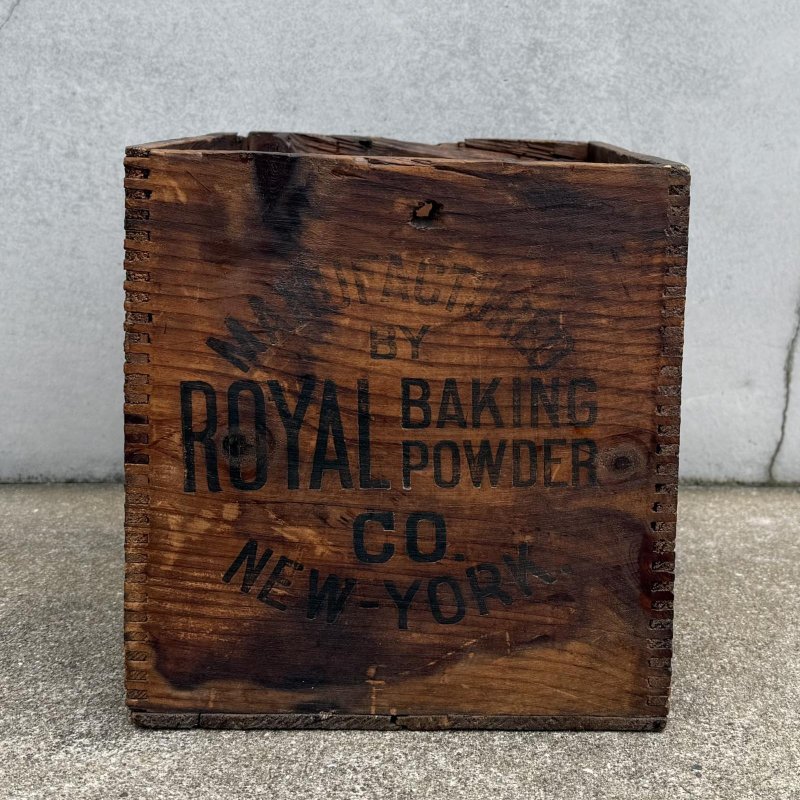 画像4: VINTAGE ANTIQUE WOOD CRATE WOODEN BOX ROYAL BAKING POWDER CO ヴィンテージ アンティーク ウッドボックス 木箱 / コレクタブル 収納 ケース アドバタイジング 企業物 店舗什器 アメリカ 
