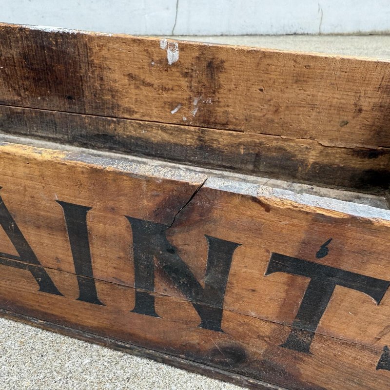 画像11: VINTAGE ANTIQUE WOOD CRATE WOODEN BOX BPS PAINTS ヴィンテージ アンティーク ウッドボックス 木箱 / コレクタブル 収納 ケース アドバタイジング 企業物 店舗什器 アメリカ 