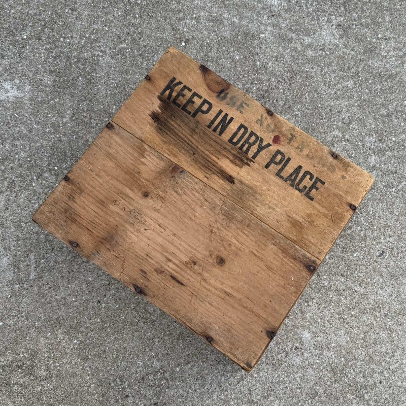 画像7: VINTAGE ANTIQUE WOOD CRATE WOODEN BOX RYZON BAKING POWDER ヴィンテージ アンティーク ウッドボックス 木箱 / コレクタブル 収納 ケース アドバタイジング 企業物 店舗什器 アメリカ 