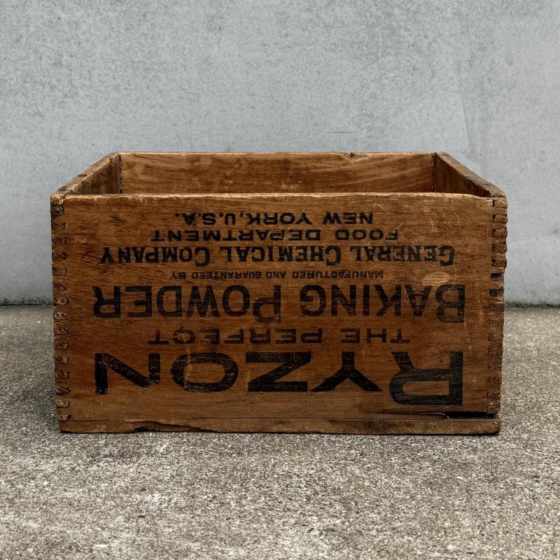 画像5: VINTAGE ANTIQUE WOOD CRATE WOODEN BOX RYZON BAKING POWDER ヴィンテージ アンティーク ウッドボックス 木箱 / コレクタブル 収納 ケース アドバタイジング 企業物 店舗什器 アメリカ 