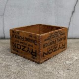 VINTAGE ANTIQUE WOOD CRATE WOODEN BOX RYZON BAKING POWDER ヴィンテージ アンティーク ウッドボックス 木箱 / コレクタブル 収納 ケース アドバタイジング 企業物 店舗什器 アメリカ 