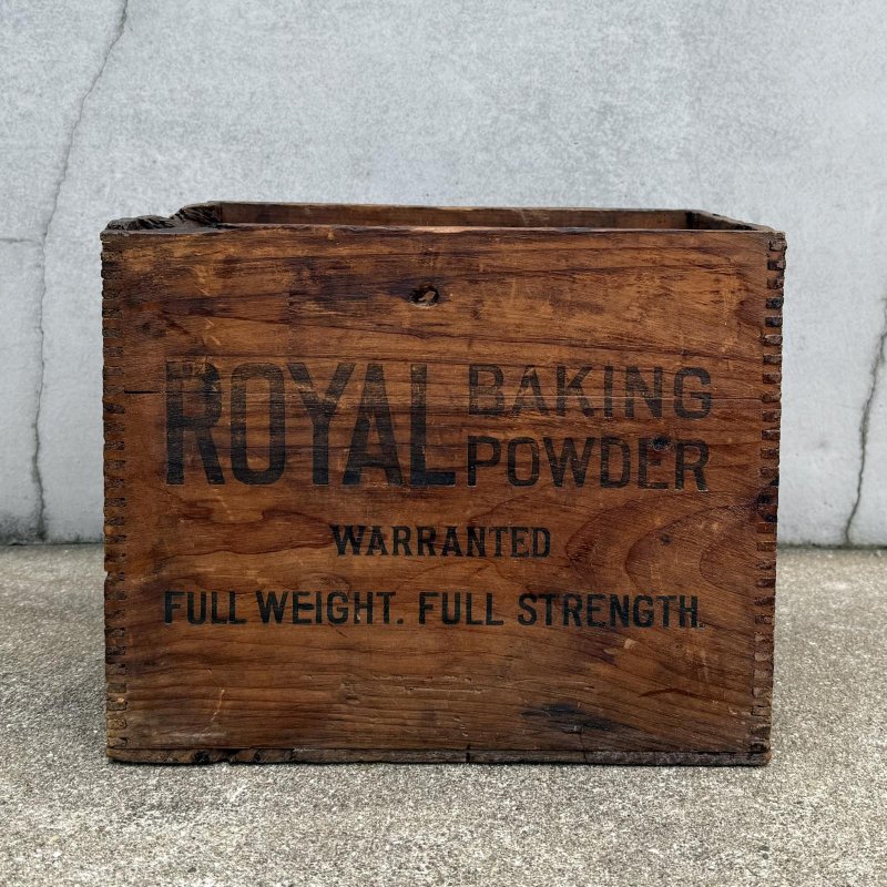 画像3: VINTAGE ANTIQUE WOOD CRATE WOODEN BOX ROYAL BAKING POWDER CO ヴィンテージ アンティーク ウッドボックス 木箱 / コレクタブル 収納 ケース アドバタイジング 企業物 店舗什器 アメリカ 