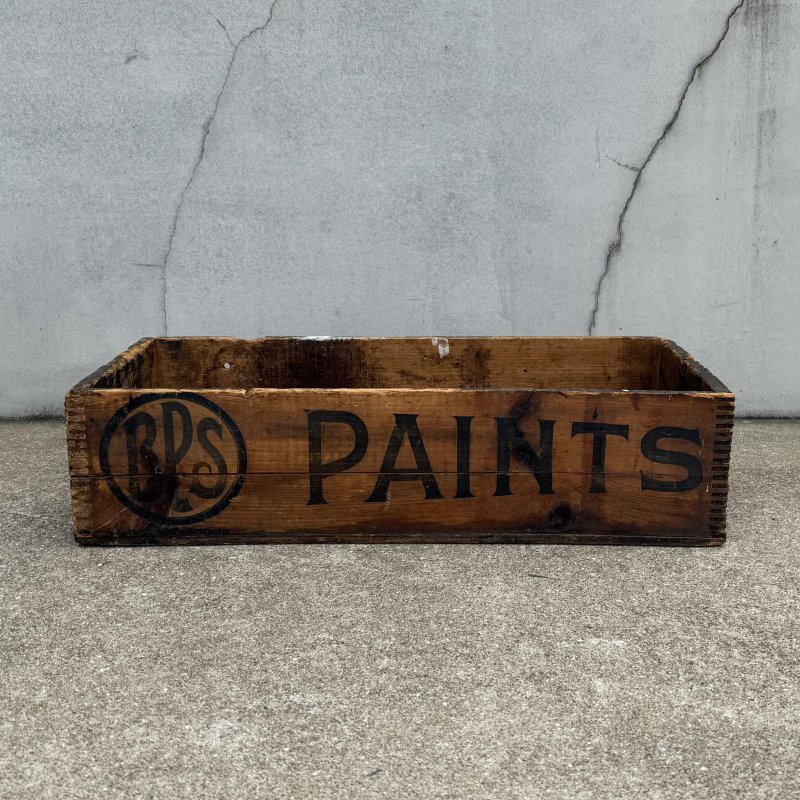 画像2: VINTAGE ANTIQUE WOOD CRATE WOODEN BOX BPS PAINTS ヴィンテージ アンティーク ウッドボックス 木箱 / コレクタブル 収納 ケース アドバタイジング 企業物 店舗什器 アメリカ 