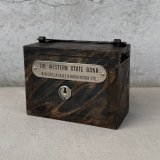 VINTAGE ANTIQUE COIN BANK JAPANNED W.F.BURNS CO. ヴィンテージ アンティーク コインバンク マネーバンク 貯金箱 ジャパンド ジャパンフィニッシュ / コレクタブル オブジェ インテリア ノベルティー 銀行 アメリカ USA (7)