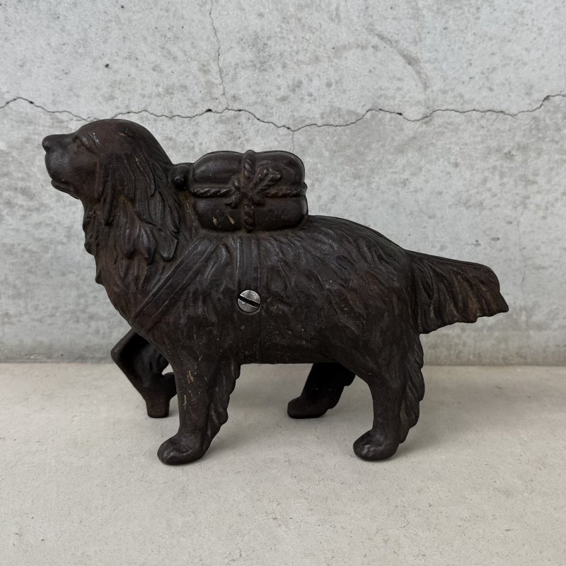 画像5: VINTAGE ANTIQUE A.C.WILLIAMS PIGGY BANK ST BERNARD RESCUE DOG ヴィンテージ アンティーク コインバンク 貯金箱 セントバーナード 犬 / コレクタブル オブジェ キャストアイアン 救助犬 置物 雑貨 鋳物 アメリカ