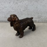 VINTAGE ANTIQUE DOG ヴィンテージ アンティーク コッカースパニエル 犬 / コレクタブル オブジェ インテリア ディスプレイ キャストアイアン ペーパーウェイト 置物 アメリカ