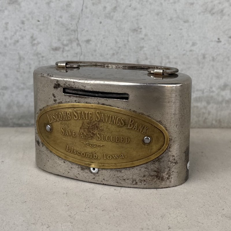 画像1: VINTAGE ANTIQUE COIN BANK PIGGY BANK ヴィンテージ アンティーク コインバンク マネーバンク 貯金箱 / コレクタブル オブジェ インテリア ノベルティー 銀行 アメリカ USA 