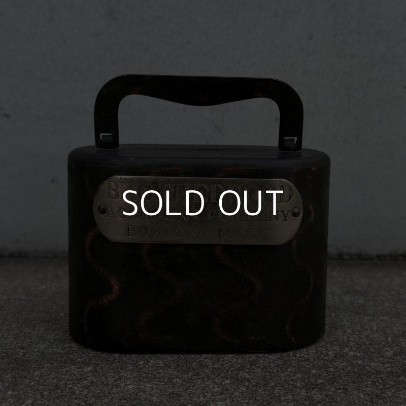 画像2: VINTAGE ANTIQUE COIN BANK JAPANNED BURNS ヴィンテージ アンティーク コインバンク マネーバンク 貯金箱 ジャパンド ジャパンフィニッシュ / コレクタブル オブジェ インテリア ノベルティー 銀行 アメリカ USA (8)